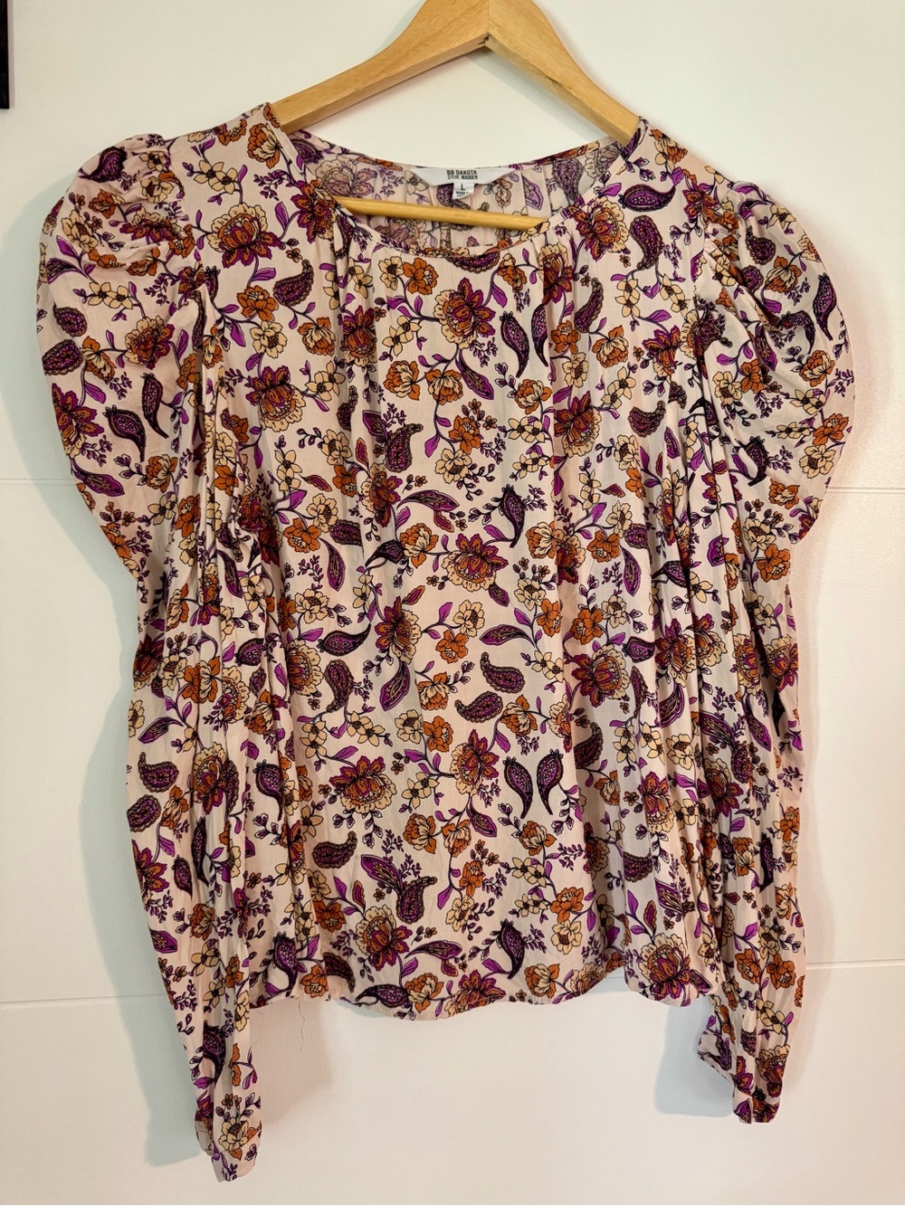 BB Dakota by Steve Madden Floral Puff-Sleeve Women’s Blouse
